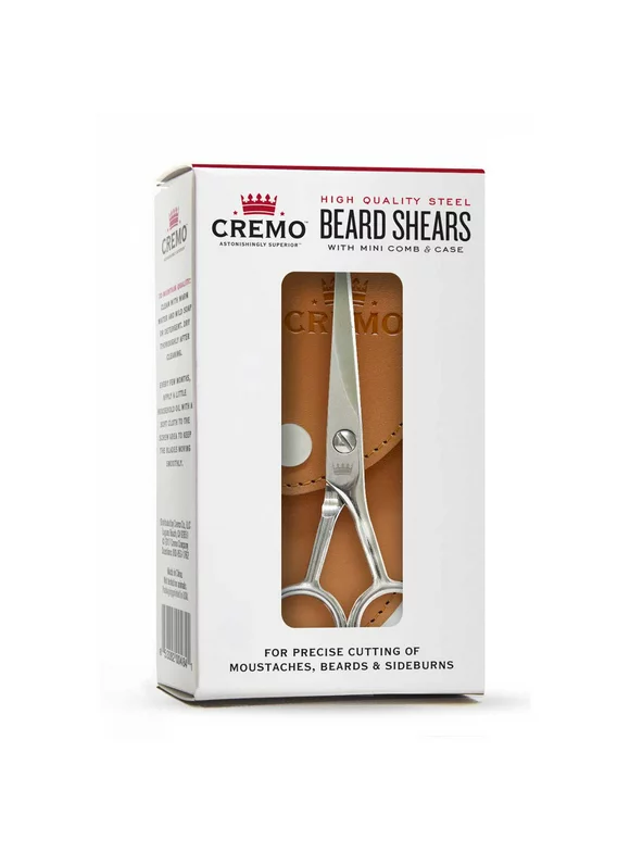 Cremo Beard Shears, Perfect for Mustache Trimming, Beard Trimming and General Beard Maintenance