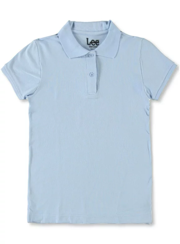 Lee Uniforms "Standard Fit" S/S Pique Polo (Junior Sizes S - 3XL) - blue, m (Big Girls)