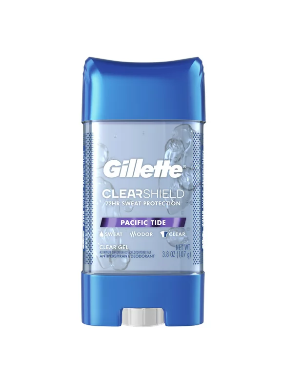 Gillette Antiperspirant Deodorant for Men, Clear Gel, Pacific Tide, 3.8 oz