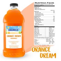 Coolbreeze Beverages Ready to Use Premium Frozen Slush Drink Mix - Orange Creamsicle - 1/2 gal