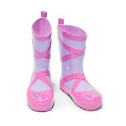 Kidorable Little Girls Pink Ballerina Slipper Rubber Rain Boots 5-10 Toddler