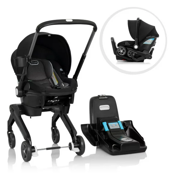 Everillo Shyft DualRide Infant Car Seat and Stroller Combo (Beaufort Black)