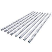 Home Storage Space Wire Shelving Poles with Leveler, Chrome