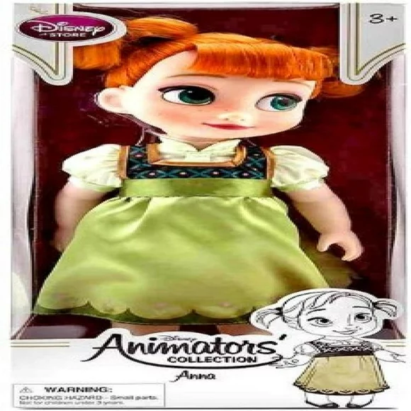 Disney Exclusive Animator's Collection Frozen Anna Toddler Doll Holding Olaf 2015 Edition