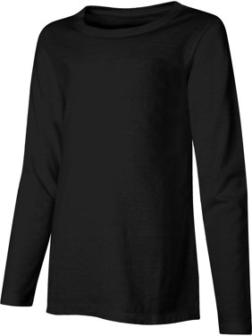 Yana Girls Long Sleeve Crewneck T-Shirt, Sizes 6-16