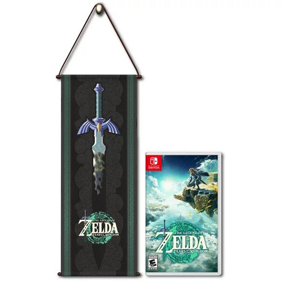 The Legend of Zelda: Tears of the Kingdom - Nintendo Switch + Free Exclusive Black Wall Scroll