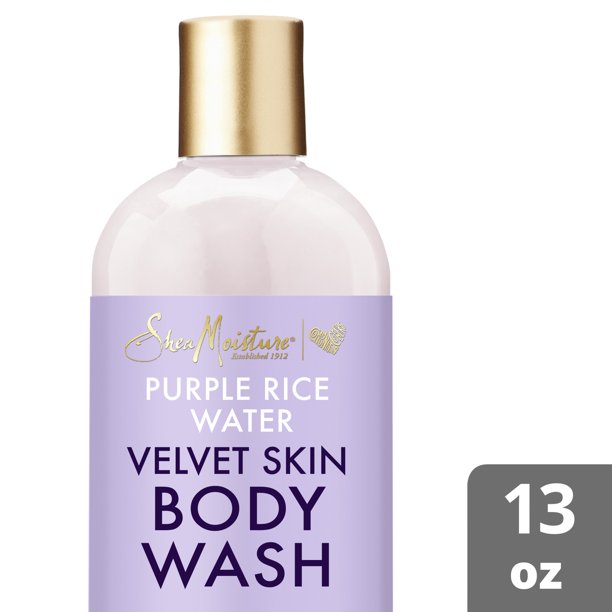 SheaMoisture Velvet Skin Body Wash Purple Rice Water 13 oz