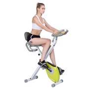 Folding Exercise Bike Fitness Upright X-Bike Recumbent with 8-Level Adjustable Magnetic Resistance Fitness Equipment