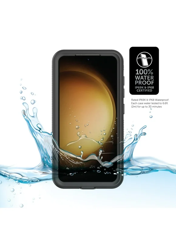 Body Glove Tidal Waterproof Phone Case for Samsung Galaxy S23 5G - Black/Clear