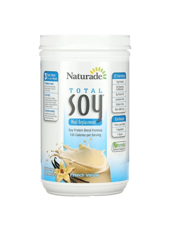 Naturade - Total Soy, Meal Replacement, On-the-Go Meal French, Vanilla, 17.88 Oz, 1 Pack, 13 Serving