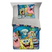 SpongeBob SquarePants 2-Piece Comforter and Sham Set, Kids Bedding, Twin/Full