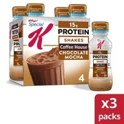 Kelloggs Special K, Protein Shakes, Chocolate Mocha, Gluten Free, 10 fl oz Bottles, 4 Count (Pack of 3)