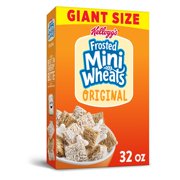 Kellogg's Frosted Mini-Wheats Breakfast Cereal, High Fiber Cereal, Kids Snacks, Original, 32oz, 1 Box