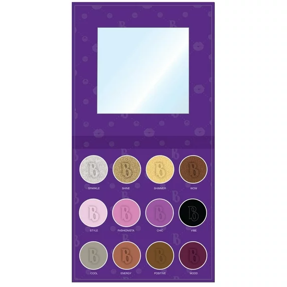 Bratz Eyeshadow Pallete with Mirror, Forever Chic, 12 color set, Smokey,Pinks and Purples