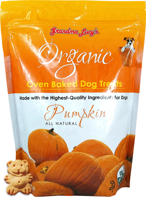 Grandma Lucy's Organic Pumpkin Oven Baked Dog Treats, 14-oz bag