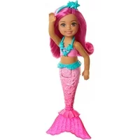 Barbie Dreamtopia Chelsea Mermaid Doll, 6.5-Inch With Pink Hair And Tail