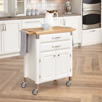 Home Styles Dolly Madison Prep and Serve Kitchen Cart, White