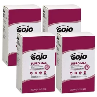 GOJO SUPRO MAX Cherry Hand Cleaner, Cherry Fragrance, 2000 mL Heavy Duty Hand Cleaner Refill for GOJO PRO TDX 2000 Dispenser (Pack of 4) – 7282-04,Beige,.., By Brand Gojo