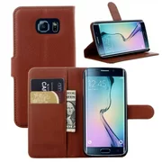 CUTELOVE Universal PU Leather Wallet Flip Case for Samsung Galaxy S5 S6 S7 edge S8 Plus Note 7 8 Retro Cover Phone Full Protector