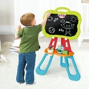 {Baby}Art Easel For Kids, Triangular Support Double Sided Magnetic Drawing Board(Blue)