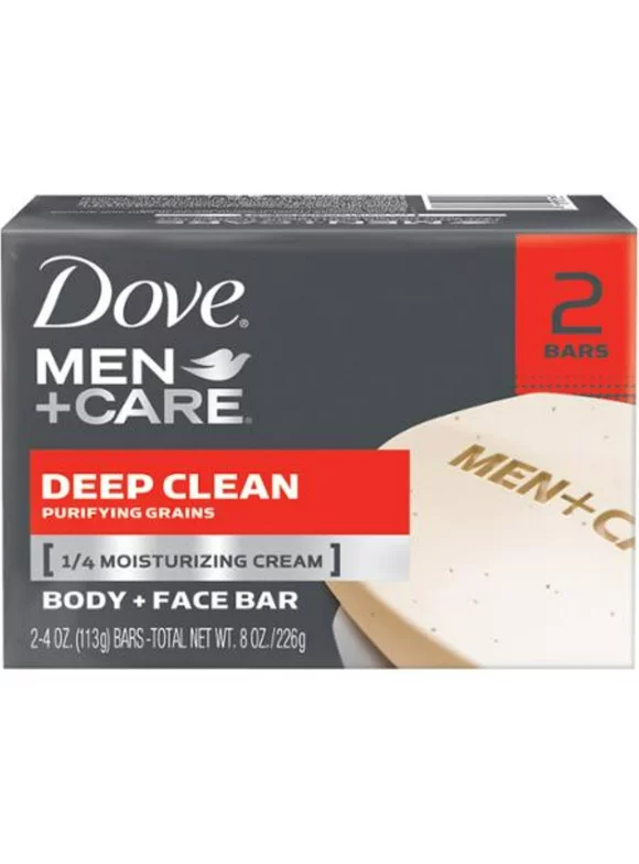 Dove Men+Care Body & Face Bar, Deep Clean 4.25 oz bars, 2 ea (Pack of 3)