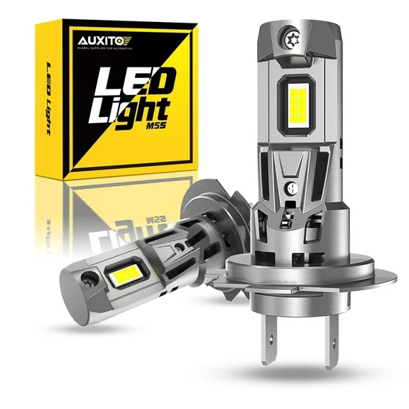 AUXITO H7 LED Headlight Bulb 18000LM 600% Brighter, H7 Headlight Bulb,6500K Cool White, 1:1 Size No Adapter Required, Pack of 2