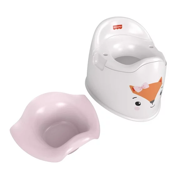 Fisher-Price Friendly Fox Potty Toddler Toilet Training Chair with Removable Bowl, 2 pieces