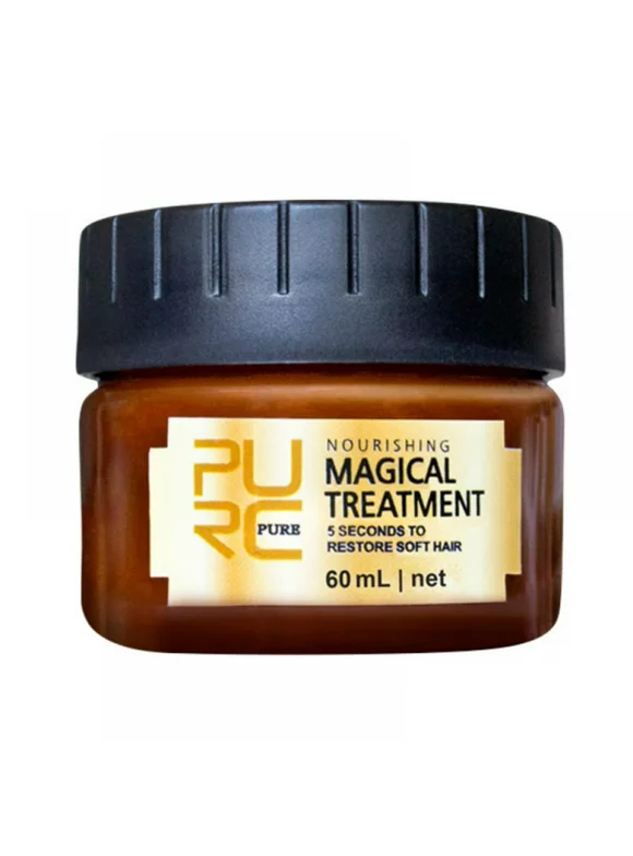 Magical Hair Treatment Mask,5 Seconds to Restore Soft Hair, Advanced Molecular Hair Roots Treatment Professtional Hair Conditioner, Deep Conditioner Suitable for Dry & Damaged Hair-60ml(1 Pack)