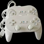 2 Classic Controller Pro For Nintendo Wii Remote White US Ship