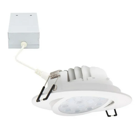 Maxxima 4 in. Slim LED Gimbal Downlight, Dimmable, 1000 Lumens, 2700K Warm White