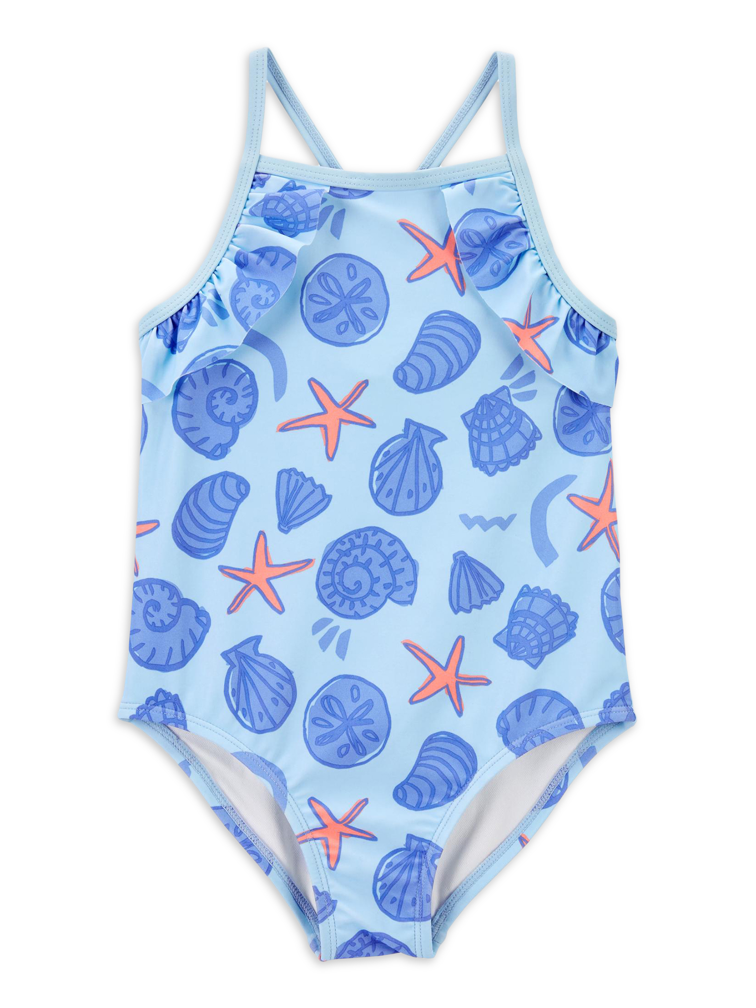 Carter's Child of Mine Toddler Girl Ruffled Swimsuit, One-Piece, Sizes 12M-5T