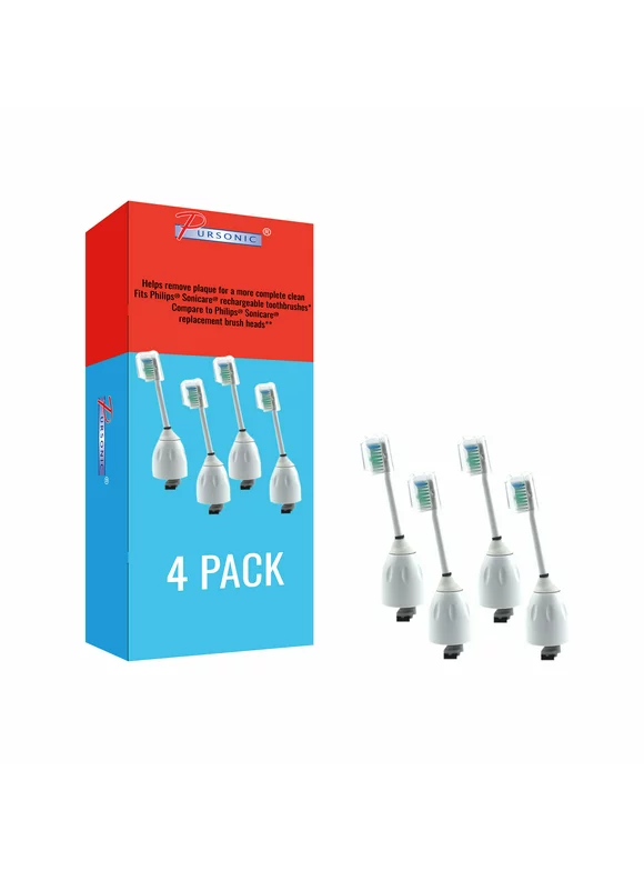 Pursonic pserb4 -4 pack replacement brush heads for philips sonicare