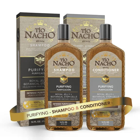 Tio Nacho Purifying Shampoo and Conditioner Set, with Royal Jelly, Nourishing, 28 fl oz