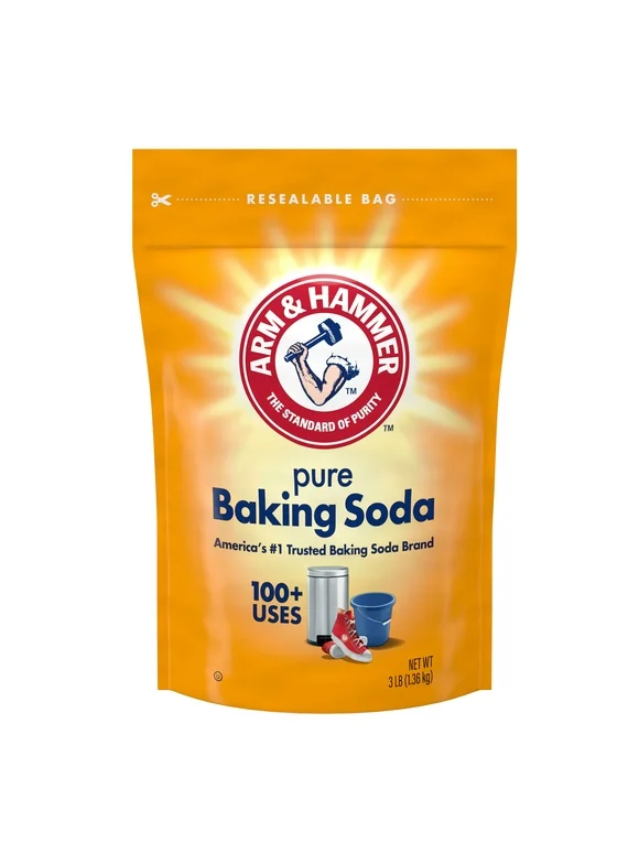 ARM & HAMMER Pure Baking Soda, For Baking, Cleaning & Deodorizing, 3 lb Bag