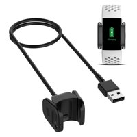TSV 2/1Pack Charger Cable Compatible with Fitbit Charge 3, 3.3ft Replacement USB Charging Cord Cradle Dock Adapter Charger Cable fits for Fitbit Charge 3 Fitness Tracker Smartwatch