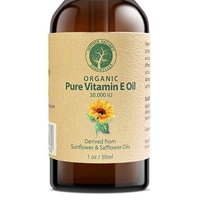 Vitamin E Oil Pure Organic d-Alpha tocopherol 30,000 IU - 1 Ounce, Derived from Non-GMO Sunflower/Safflower Oil, Soy-Free and Wheat-Free. Add to Your Natural Skin Remedies. Perfect with Shea Butter.