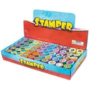 NY TOYZ High Quality 50 Assorted Stamps for Kids- #1 Self Ink Washable Plastic Stamp Set w Rubber Tip (set of 50)