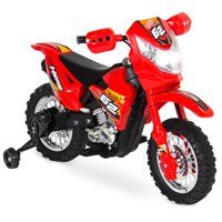 Best Choice Products 6V Kids Electric Battery Powered Ride On Motorcycle w/ Training Wheels, Lights, Music - Red