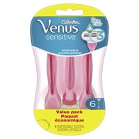 Gillette Venus Sensitive Women's Disposable Razor, 6 Count