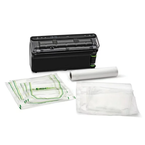 FoodSaver Elite All-in-One Liquid ™ Vacuum Sealer with Bags and Roll, Black