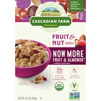 Cascadian Farm Organic Fruit and Nut Granola, Whole Grain Oats, 13.5 oz