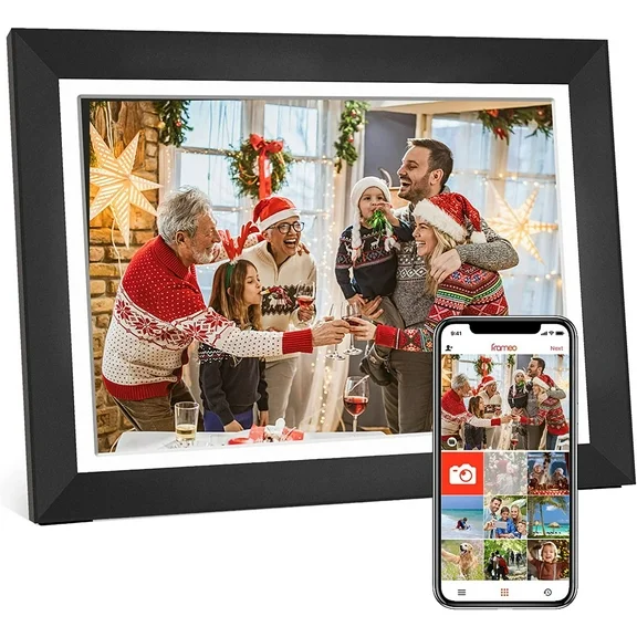 Aursear 10.1'' Smart WiFi Digital Picture Photo Frame, 1280x800 IPS HD Touch Screen, Auto-Rotate, Share Moments Instantly via Frameo App from Anywhere, Best Gift Choice