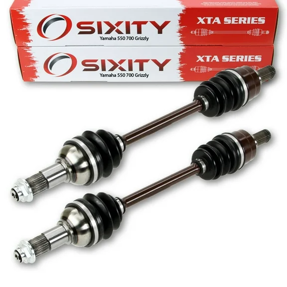 Sixity XTA Rear Left & Right CV Axles compatible with Yamaha 550 700 Grizzly Pair 2014 2013 2012 2011 2010 2009 2008 2007
