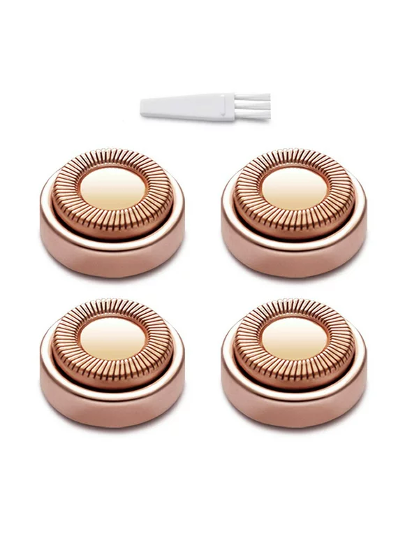 Facial Hair Remover Replacement Heads, Hair Removal For Women's Painless Epilator for Smooth Finishing and Perfect Touch, Gold Rose