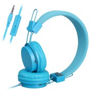 TSV Kids Headphones, 3.5mm Wired Over Ear Headsets with Mic for Children Girls Boys