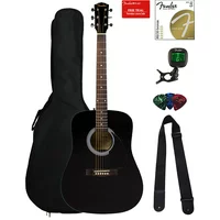Fender FA-115 Dreadnought Acoustic Guitar - Black w/ Gig Bag