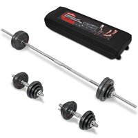 STOZM Dumbbell Set with Case  110lbs Versatile Pain Coated Set with Bar Options (CQGH Dumbbell Set/Paint Coated 50kg)