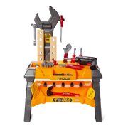 Dash Toyz Luxury Tool Workbench Table Workshop 42 Piece Power Construction Toy Set w/ Tools Accessories Toy ,Big Wrench Design