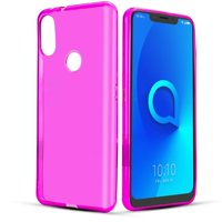 for Alcatel 3V (2019) 5032W TPU Soft Silicone Skin Case Phone Case Bounce Corner Edge Shock Slip Guard Scratch Shield Grip Wrap Slim Cover (Pink)