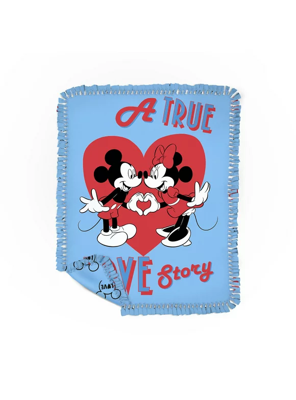Springs Creative Blue, Red Mickey Mouse Minnie Mouse Polyester Throw, 55" x 67"